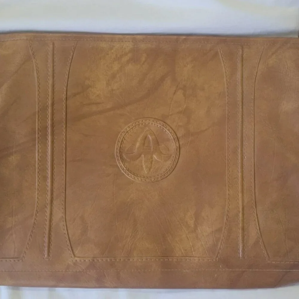VTG American Tourister Leather Document Bag Portfolio Briefcase Attache 1975